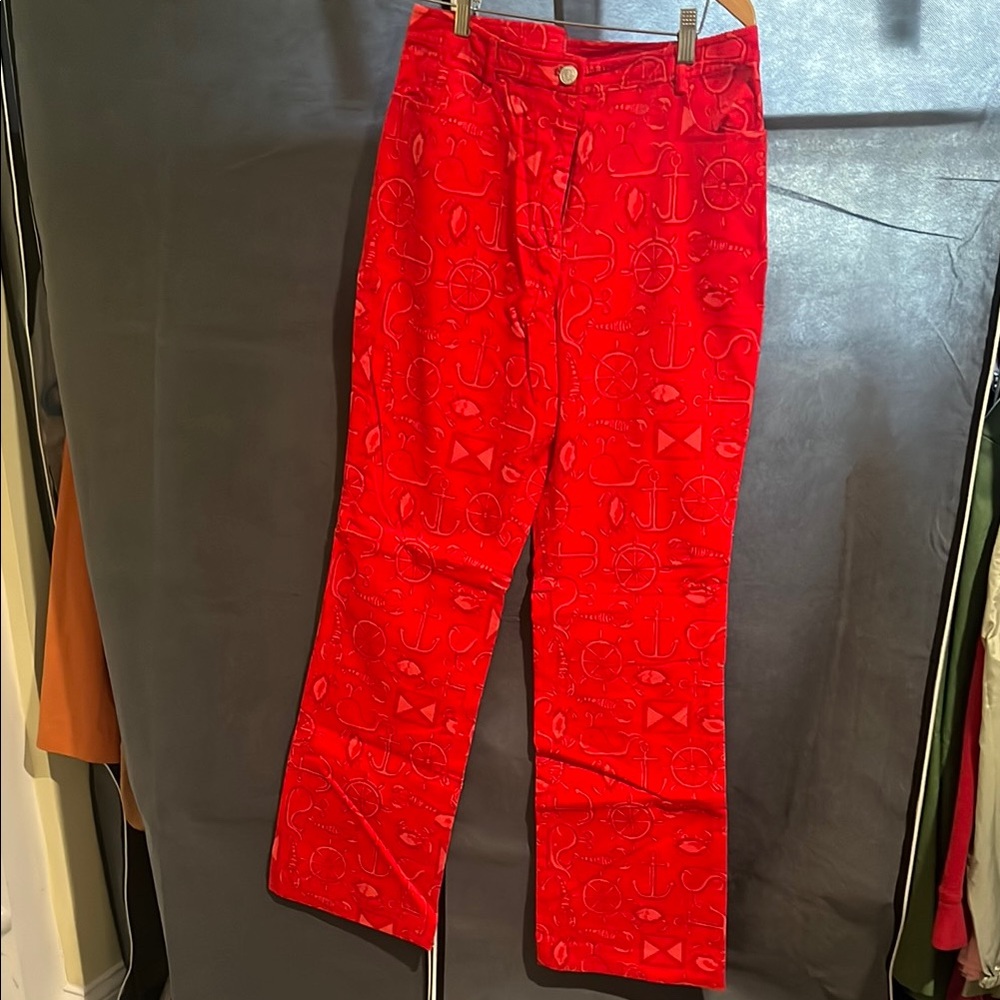 Lilly Pulitzer Red Straight Leg Pants